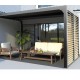 Pérgola bioclimática Habrita antracita aluminio 10,80 m2 ventosas imitación madera