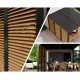 Pergola bioclimatica Habrita alluminio 10,80 m2 ventose finto legno lato 3.6m