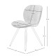 Lot de 2 Chaises Repas Ania Tissu Rouille Piétement Métal Noir VeryForma
