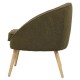 Fauteuil Fira krul effect Khaki basis Massief rubber boom VeryForma