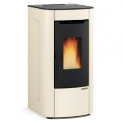 Estufa ventilada de pellets La Nordica Extraflame Sabry Prestige Line 7kW Ivory