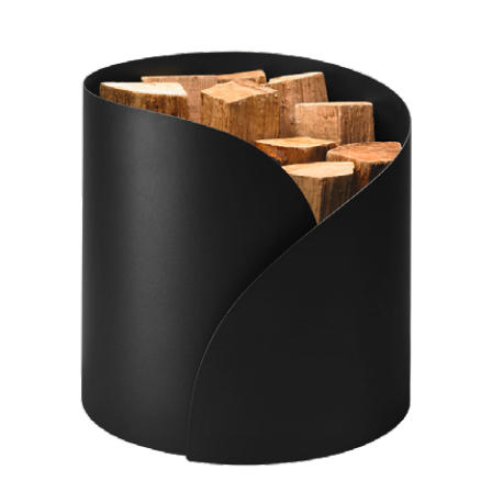 Estante de troncos Frosted Black Petal Nineteen Design