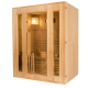 Sauna a vapor Zen 3 lugares Pacote completo 4.5kW Black Wall France Sauna