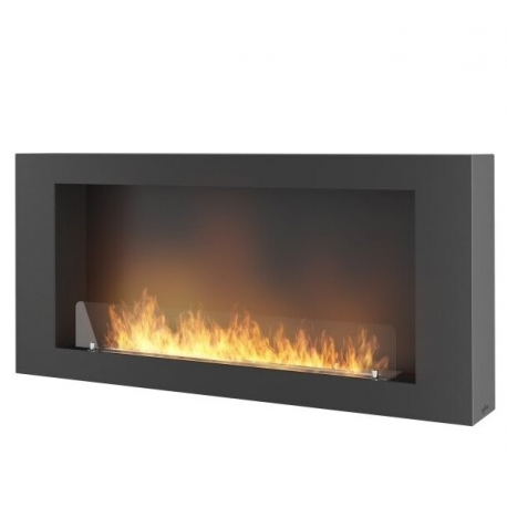 Infire Murall 1200 Chimenea de Bioetanol con Vidrio 3 kW Negro