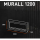 Infire Murall 1200 Bioethanol-Kamin mit Glas 3 kW Schwarz