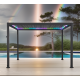 Elektrische bioklimatische Pergola Aluminium LED-Streifen 12m2