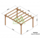 Freistehende Pergola aus Massivholz Valencia 500x400m 20m2