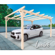 Wooden carport for cars 5x3m Badajoz 15m2 Maderland