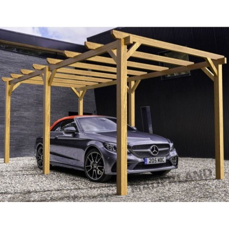 Holzcarport für Autos 6x3m Badajoz 18m2 Maderland