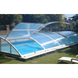 Copertura bassa per piscina Lanzarote Copertura rimovibile 10,8x4,7m