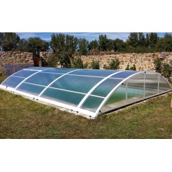 Copertura bassa per piscina Lanzarote Shelter rimovibile 13x6,7m
