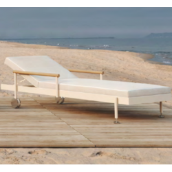 Loungue Sun Lounger Hamptons Ecru Aluminium Chair Vondom