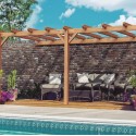 Pergola adossée en bois brut Palma 5x3m 15m2