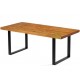 Table salle à manger en bois Annette Premium 1.95x0.96m couleur Chêne