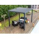 Habrita aluminium anthracite bioclimatic pergola 7,20m2 with louvres