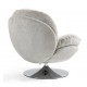 VeryForma Taupe Drehstuhl mit Samtauflage