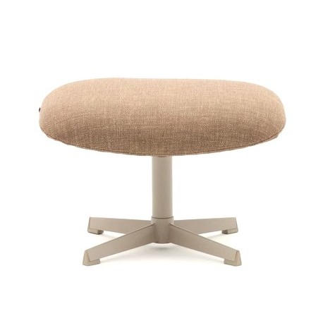 VeryForma Light Brown Fabric and Metal Aspe Footstool