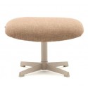 VeryForma Light Brown Fabric and Metal Aspe Footstool