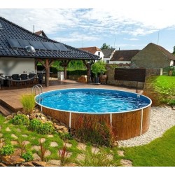 Piscina Azuro Redondo Imitación piedra 460x120