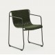 Chaise de jardin Rina en acier vert et corde verte VeryForma