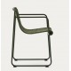 Chaise de jardin Rina en acier vert et corde verte VeryForma
