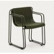Chaise de jardin Rina en acier vert et corde verte VeryForma