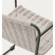 Arvin Swirl Stuhl aus beigem Chenille-Stoff und Beinen aus VeryForma-Eichenholz