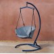 Aliga Hanging Chair in Aluminum and Blue Rattan VeryForma