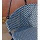 Fauteuil suspendu Aliga en aluminium et rotin bleu VeryForma