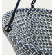Aliga Hanging Chair in Aluminum and Blue Rattan VeryForma