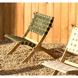 Fauteuil Pliable Beli en bois massif et corde verte VeryForma
