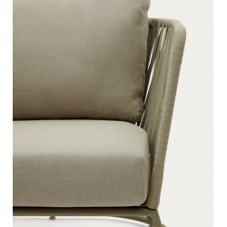 Sillón de exterior Saco en cuerda y acero verde VeryForma