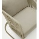 Sillón de exterior Saco en cuerda y acero verde VeryForma