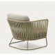 Sillón de exterior Saco en cuerda y acero verde VeryForma