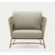 Sillón de exterior Saco en cuerda y acero verde VeryForma