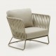 Sillón de exterior Saco en cuerda y acero verde VeryForma