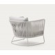 Saco outdoor armchair in rope and grey steel VeryForma