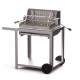 Le Marquier Mendy Stainless Steel Barbecue with Cart and Rotisserie