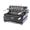 Le Marquier Mendy Grill aus schwarzem Stahl mit Rotisserie 62x45