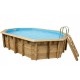 Piscine Bois Ubbink Azura 400x610 H120cm Liner bleu
