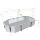 Piscine Bois Ubbink Azura 400x610 H120cm Liner bleu