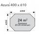 Ubbink Azura Pool aus Holz 400x610 H120cm Blaue Folie
