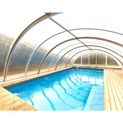 Copertura telescopica per piscina di media altezza 394x642x137 Trend3 Azuro Abrilios Copertura telescopica per piscina di media altezza 394x642x137 Trend3 Azuro Abrilios