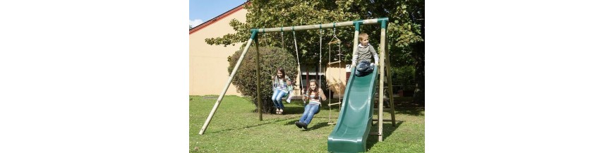 Portico and playground